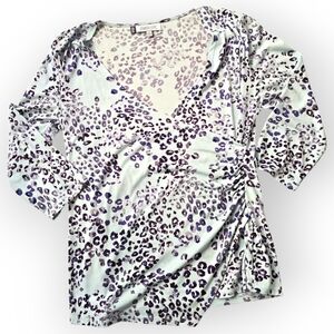 Jennifer Lopez Leopard Print Wrap Top